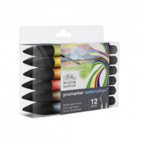 SET DE 12 PROMARKER WATERCOLOUR  - TONS PAYSAGE