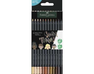 Crayons de couleur Black Edition Skin Tones Faber Castell