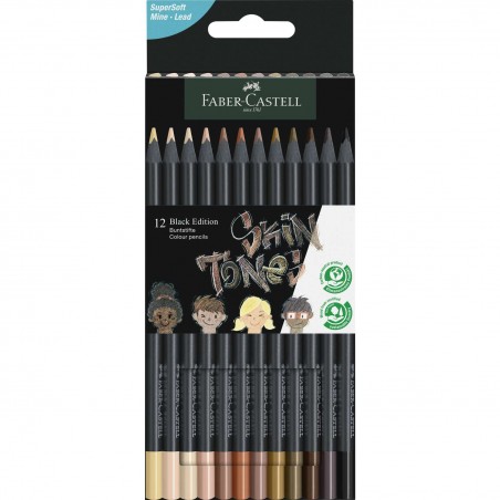 Crayons de couleur Black Edition Skin Tones Faber Castell