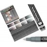 Set de marqueurs acrylique Tooli-art : Quantité:22 - assortiment de gris