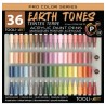 Set de marqueurs acrylique Tooli-art : Quantité:36 - earth tones