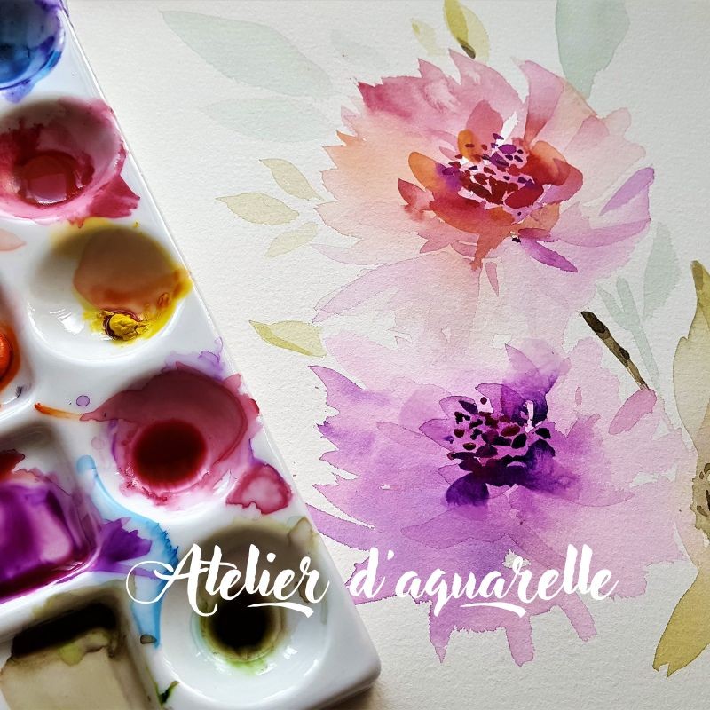 Ateliers d'aquarelle avec Chrystel Gomez - 7 séances de 2h