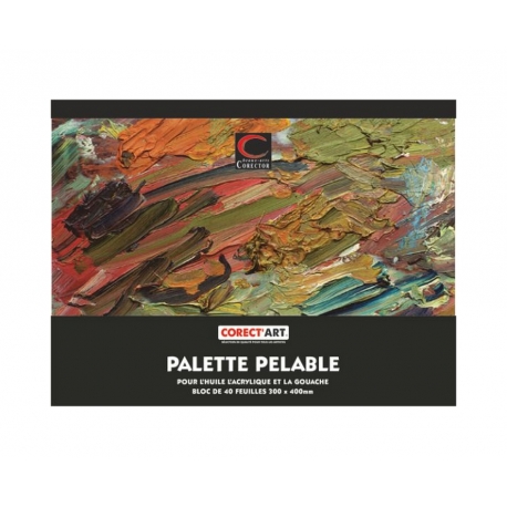 Palette pelable 23 x 30,5cm - 40 feuilles - corect\'art