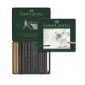 Boite Metal Pitt Fusains - 24 Pieces Faber Castell