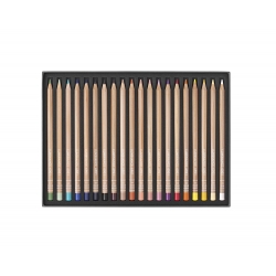Boîte carton de 20 crayons de couleurs assortiment portrait