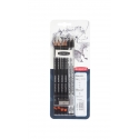 DERWENT - Blister 8 crayons GRAPHIC / CHARCOAL + accessoires