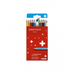 Boîte carton de crayons de couleurs aquarellables Swisscolor