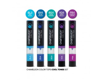 Colors Tops - Pack de 5 feutres aux couleurs modernes Chameleon