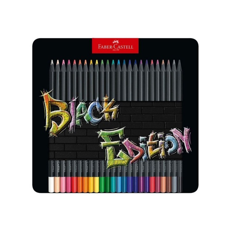 Boite en métal de crayons de couleur Black Edition