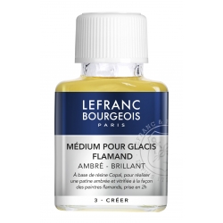Médium pour glacis flamand ambre-brillant Lefranc Bourgeois 75ml